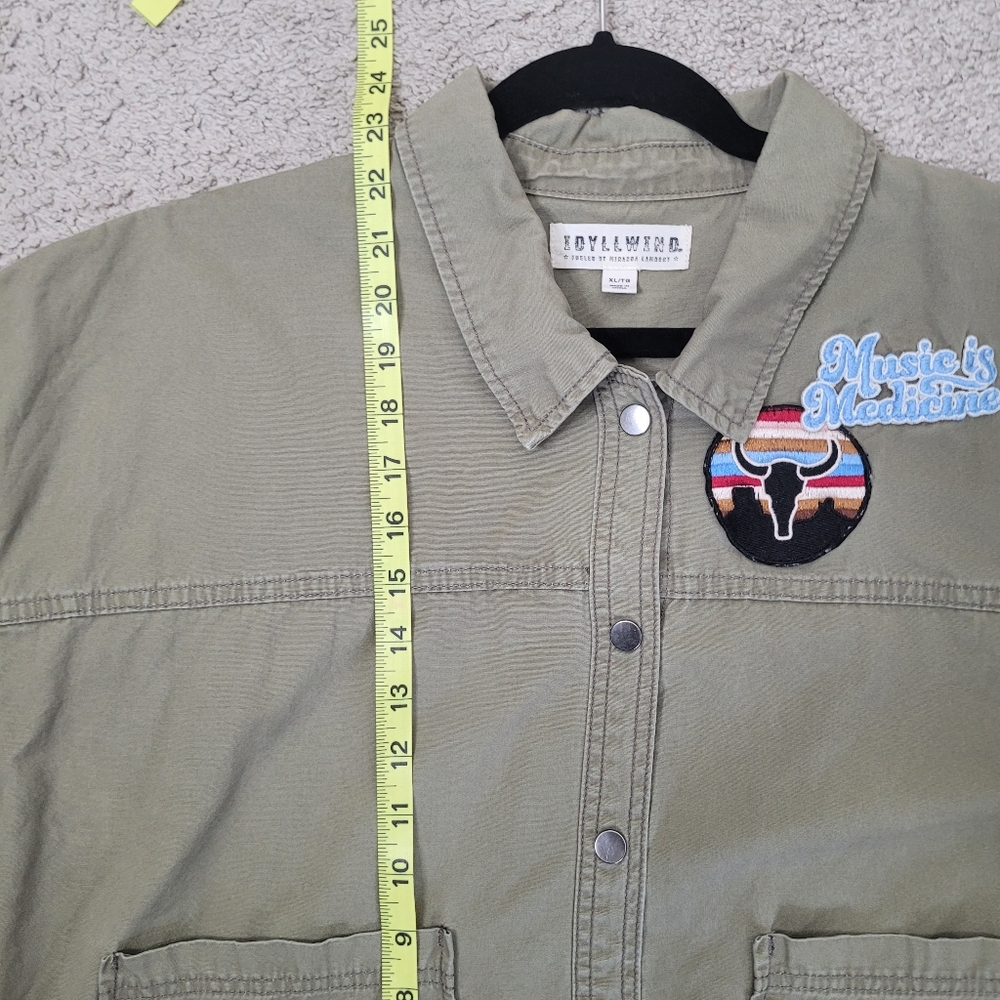 Idyllwind Miranda Lambert Military Green Patch Utility Jacket. Size XL - Picture 11 of 12